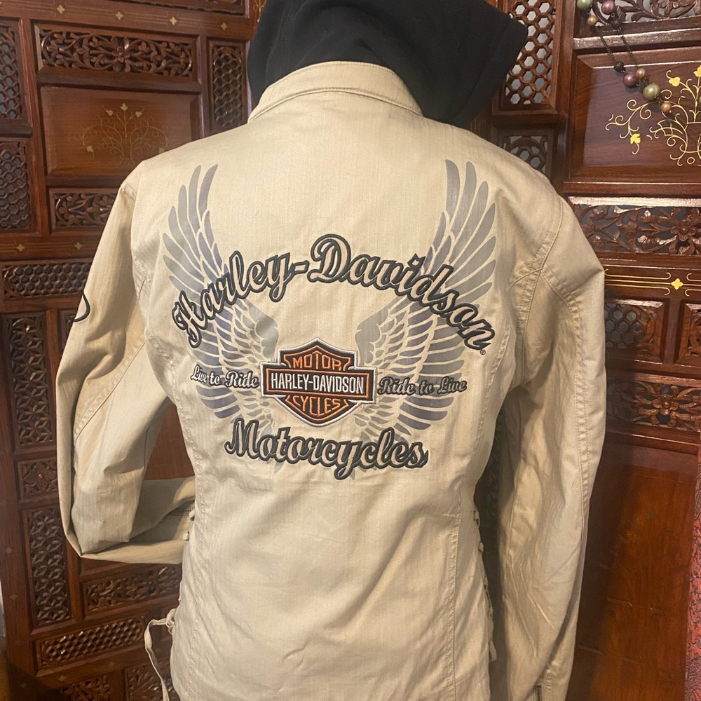 HARLEY DAVIDSON Jacket with Removable  Hoodie - Size Medium